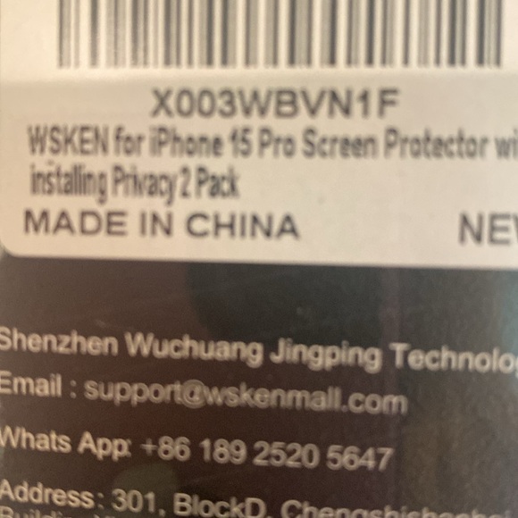 NWT- iphone 15 Pro screen protector-2 pack - Picture 4 of 4